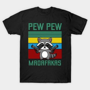 Raccoon Pew Pew Madafakas Vintage T-Shirt